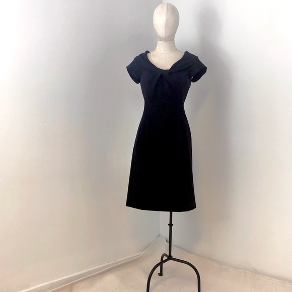 Vintage Moschino 6 Retro Work Cocktail Dress Black - Picture 4 of 12